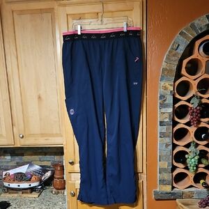 Koi Lite Spirit 5-Pocket Stretch Yoga Scrub Pants Navy Blue